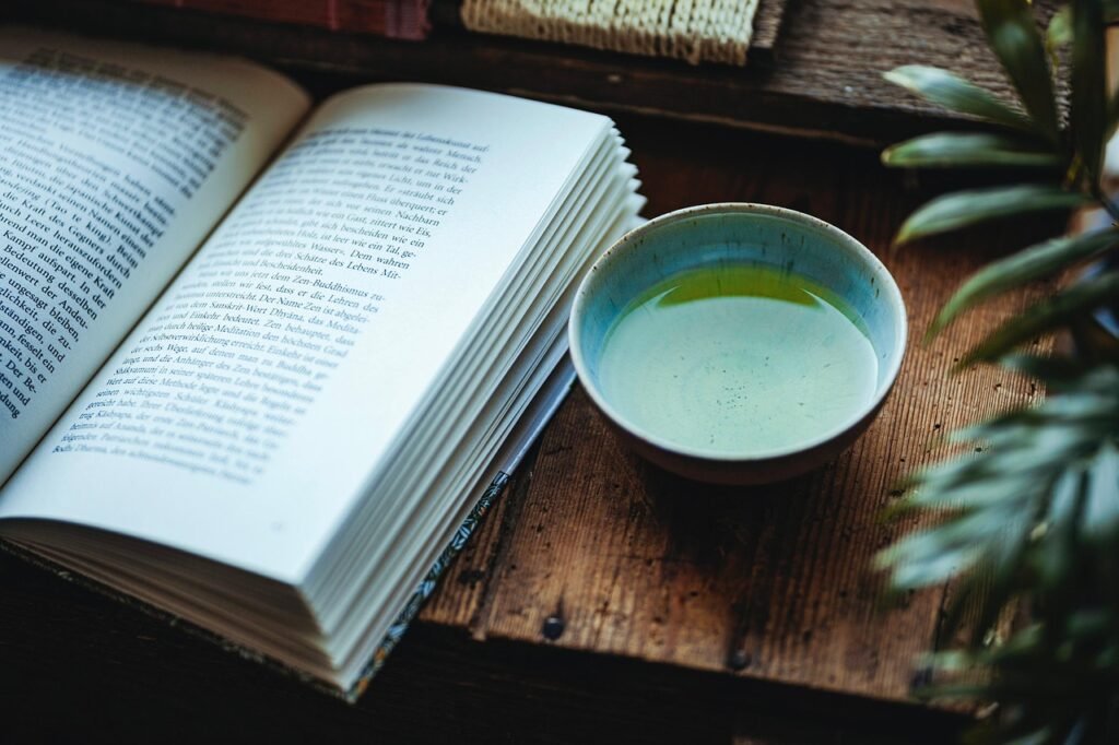 reading, tea, teatime, teapot, nature, green tea, japan, sencha, rainy, rain, calm